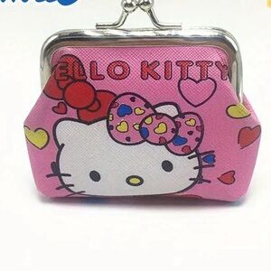 Sanrio Hello Kitty Cartoon Coin Purse, Cute Clutch Kiss Lock Lipstick Bag, Gift
